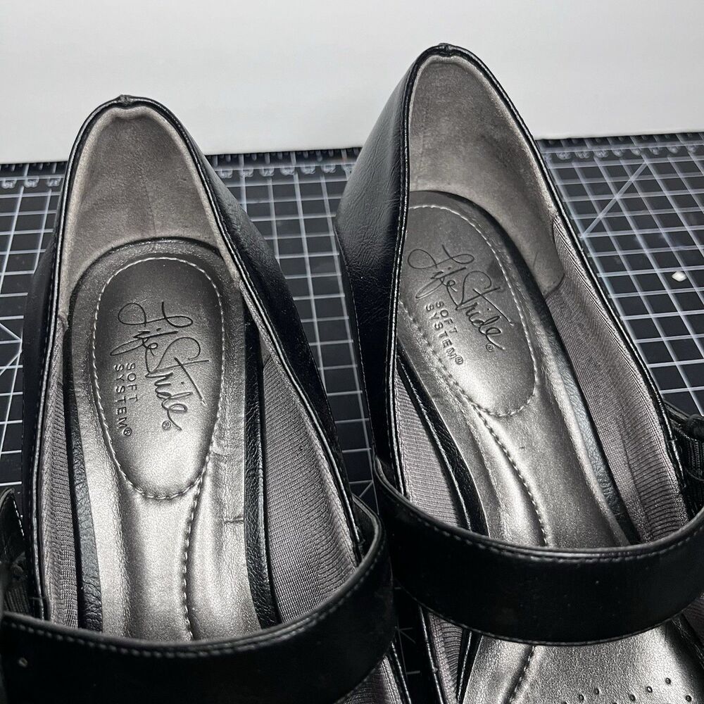 LifeStride Womens Black Size 10M Mary Jane Kylie Pumps Comfort Heels New W/Box - Picture 2 of 6